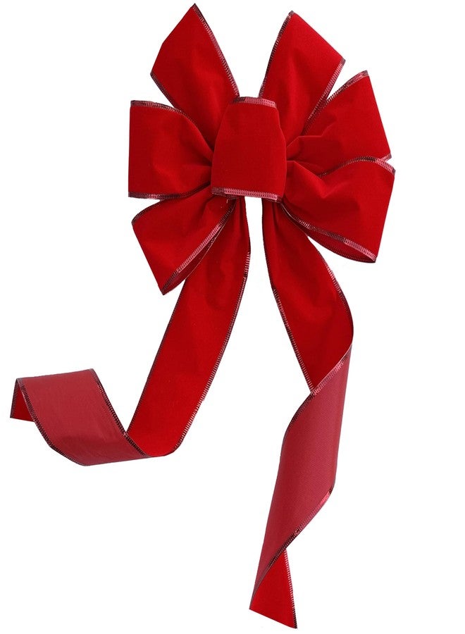 GiftWrap Etc. Red Velvet Decorative Wreath Bows - 10" Wide, Set of 6, Valentine's Day, V-Day, Front Door Decor, Gate, Fence, Retail Display, Gift Basket, Swag, Garland Accessories, Christmas - Image 5